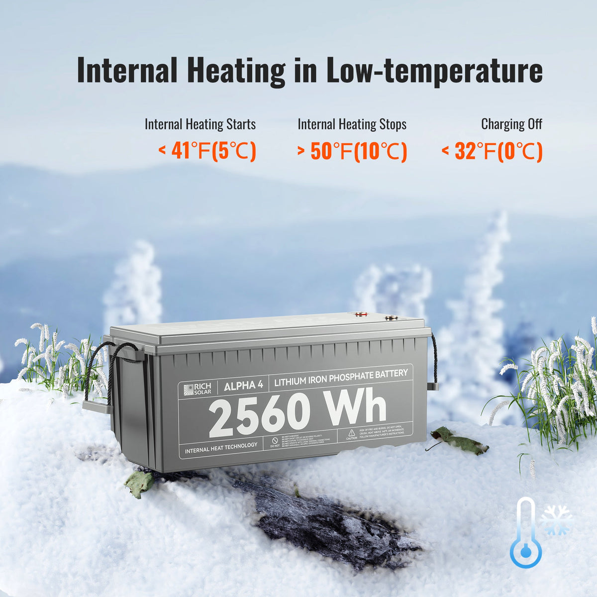 Rich Solar ALPHA 4 24V 100Ah LiFePO4 Battery