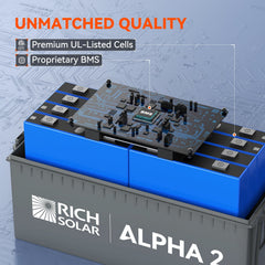 Rich Solar ALPHA 2 12V 200Ah LiFePO4 Battery