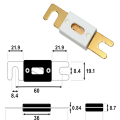 AIMS Power 500 Amp ANL Inline Fuse Kit with Holder - view 2