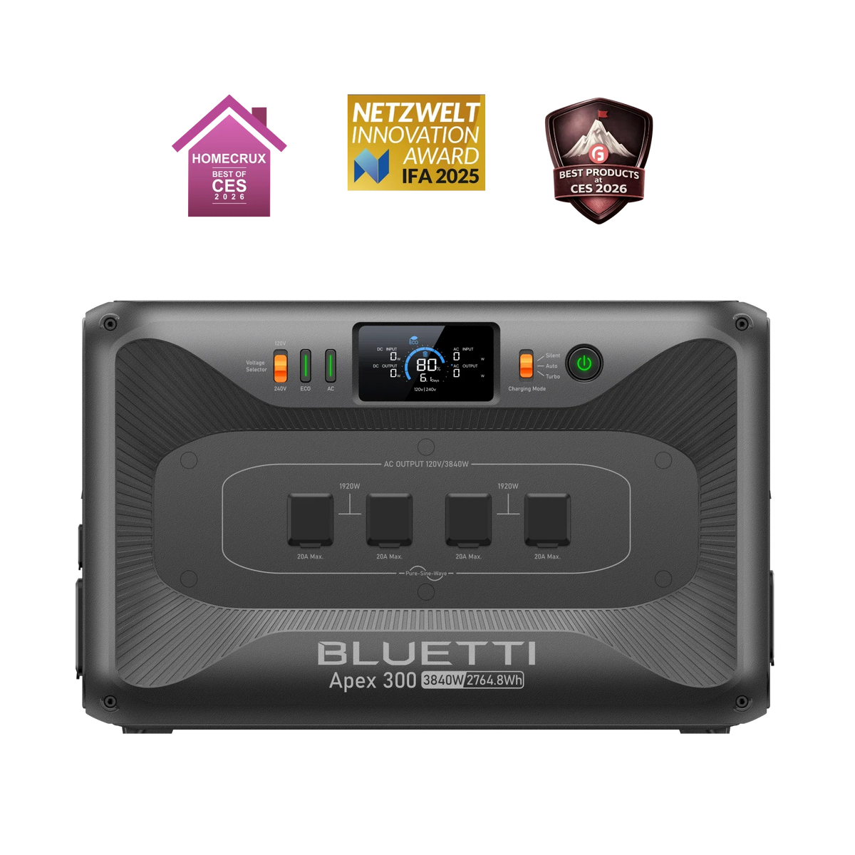 BLUETTI Apex 300 Portable Power Station | 3,840W, 2,764.8Wh Expandable