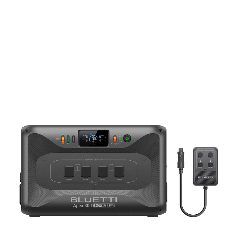 BLUETTI Apex 300 power station with Hub D1 for RV use