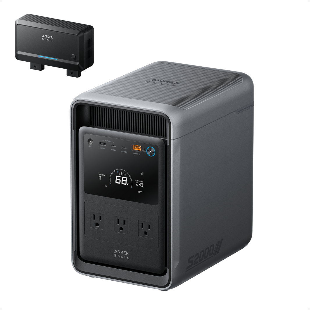Anker SOLIX S2000 power station with Alternator Charger