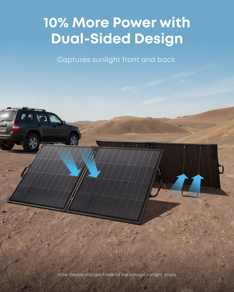 Anker SOLIX PS200 200W bifacial portable solar panel - view 3