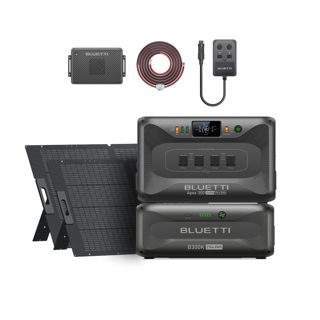 BLUETTI Apex 300 RV kit with B300K, Charger 2 and solar panels