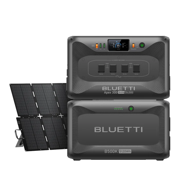 BLUETTI Apex 300 + B500K + 500W Solar Bundle