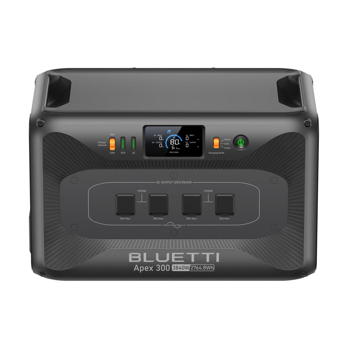 BLUETTI Apex 300 power station with one 500W solar panel