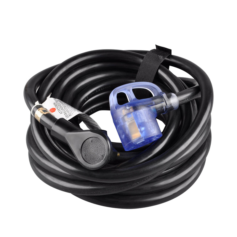 30 amp RV extension cord 30 ft with lighted end