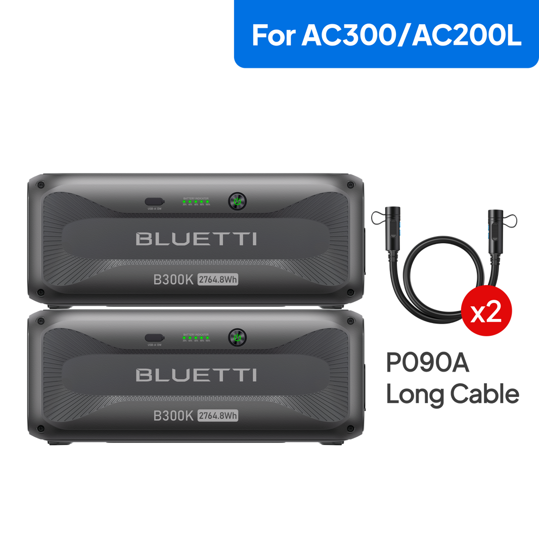BLUETTI two B300K expansion batteries for AC200L and AC300