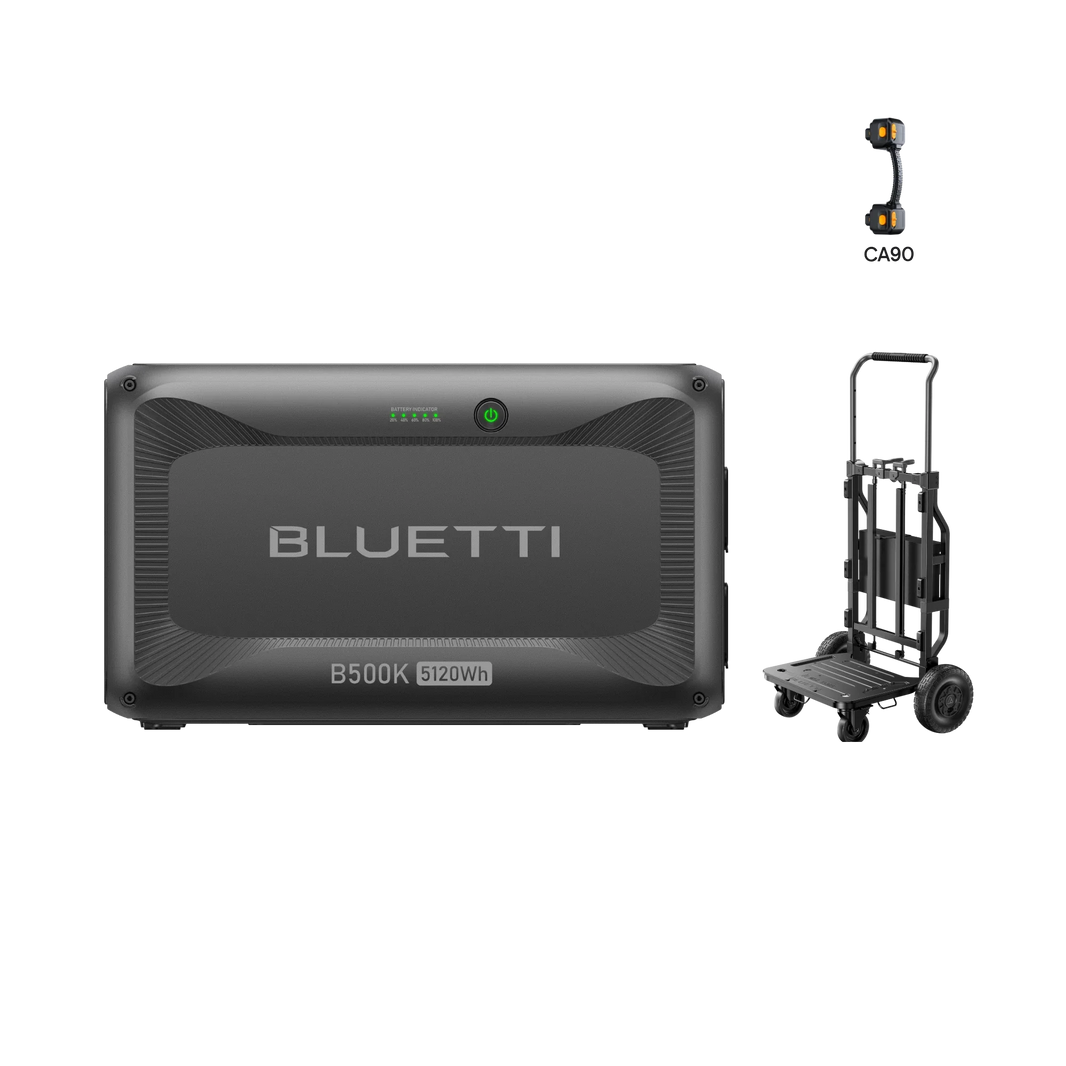 BLUETTI B500K expansion battery on Foldable Trolley 2