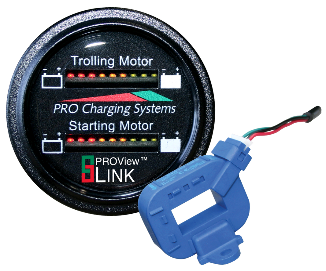 DualPRO BFGDUALCOMBO Dual Marine Round Battery Gauge, Lithium + AGM/FLA, 36V&12V or 24V&12V