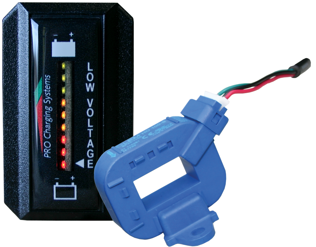 DualPRO BFGVLITH Lithium Battery Fuel Gauge, Vertical Rectangle Display, 12V/24V/36V/48V with Current Transducer