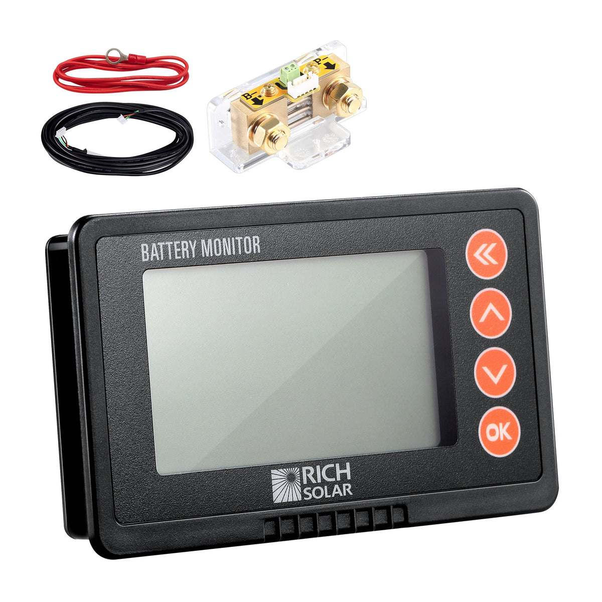 Rich Solar 500 Amp Battery Monitor with Shunt 8~120V 500A Battery Monitor with Shunt