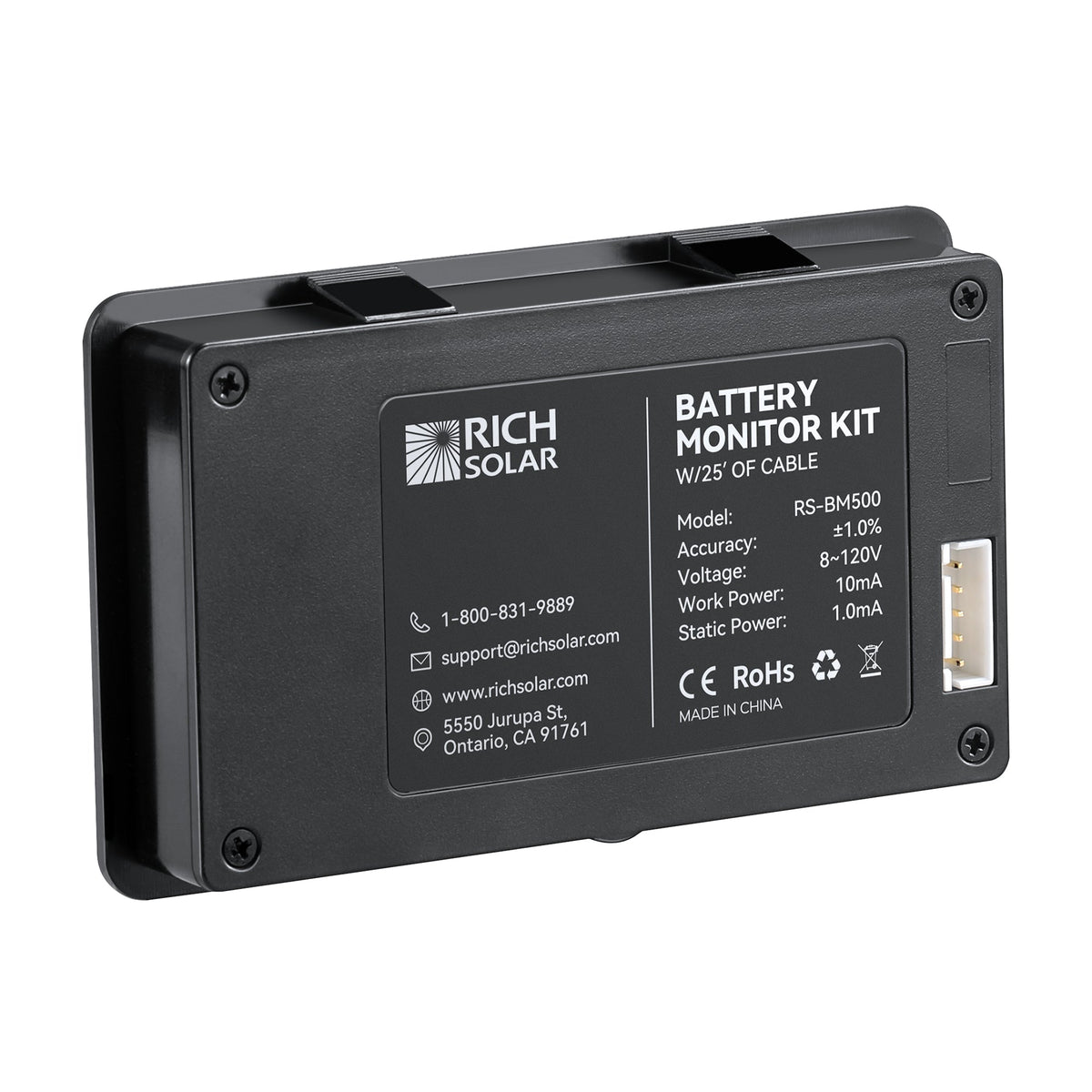 Rich Solar 500 Amp Battery Monitor with Shunt 8~120V 500A Battery Monitor with Shunt