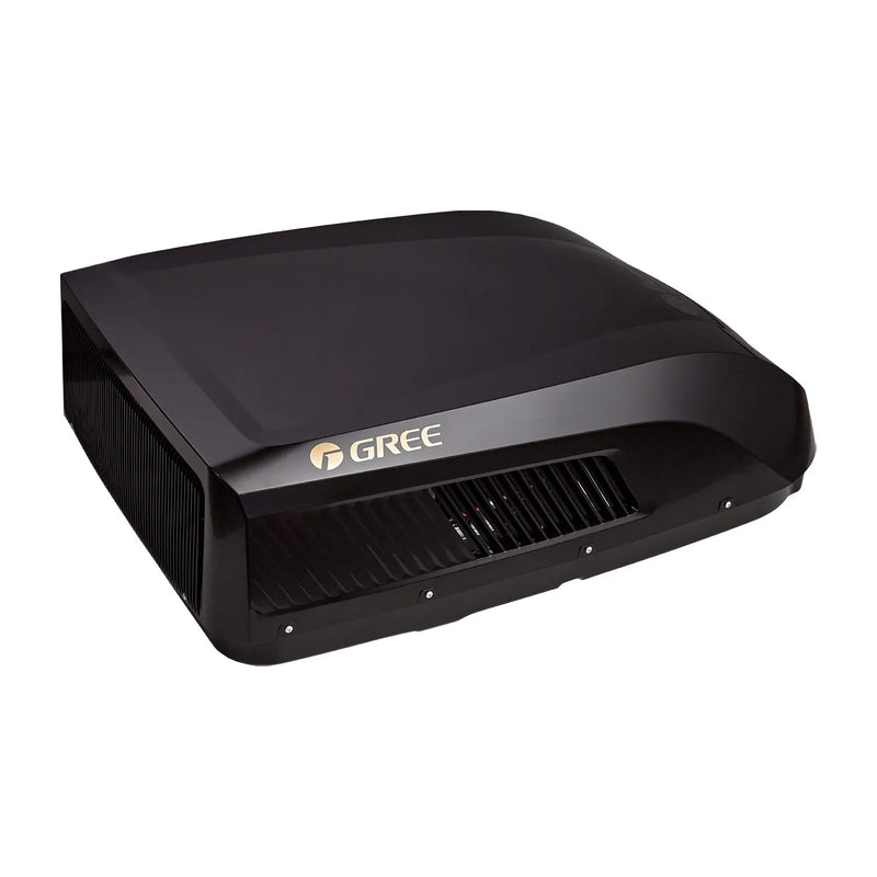 Eco-Cool Ducted V2 15K BTU RV Rooftop AC with Heat Pump, Black - black rooftop shroud