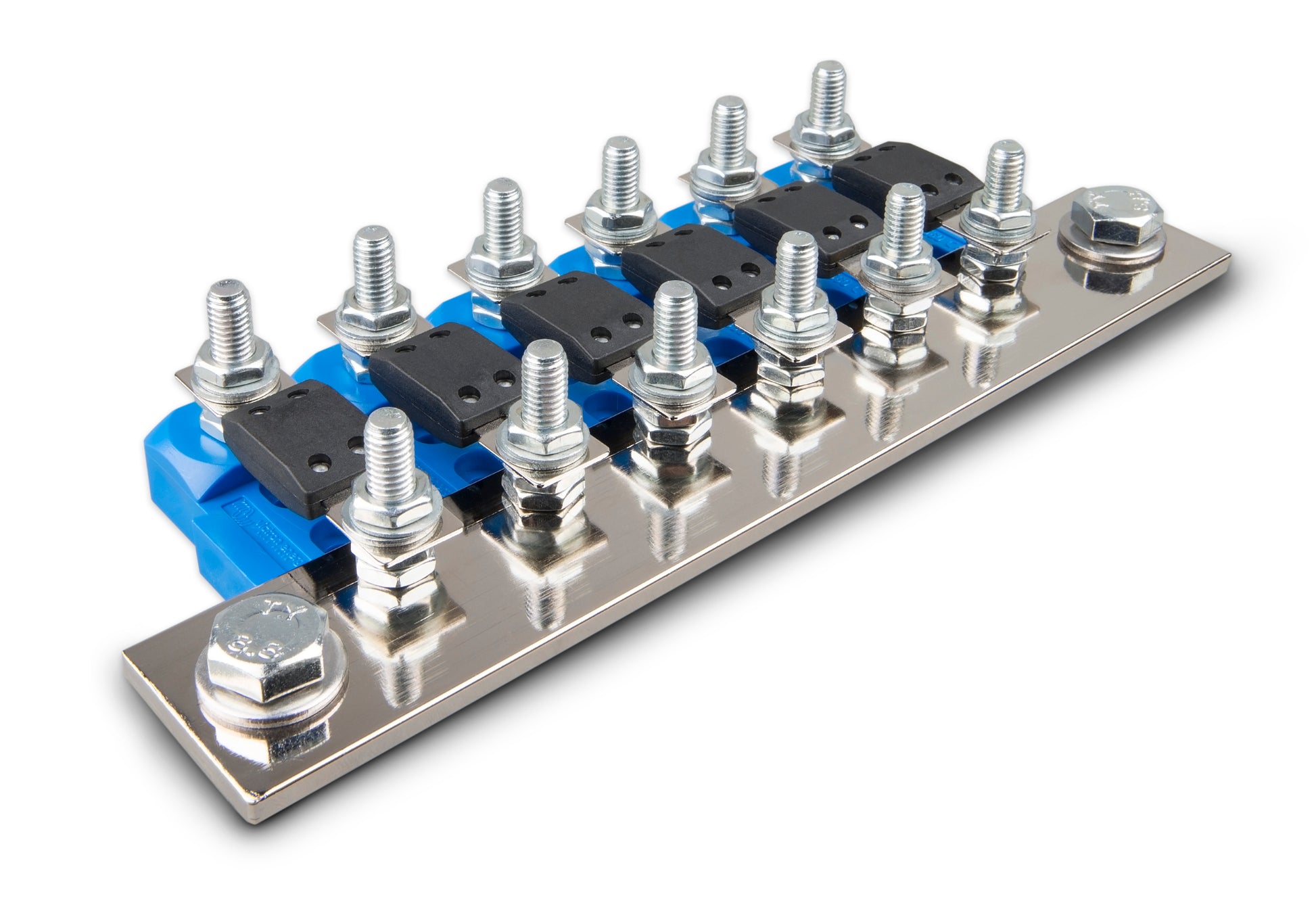 Modular fuse holder for Mega-fuse | Busbar to connect 5 CIP100200100 (500 A)| Busbar to connect 6 CIP100200100 (1500 A)