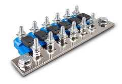 Modular fuse holder for Mega-fuse | Busbar to connect 5 CIP100200100 (500 A)| Busbar to connect 6 CIP100200100 (1500 A)