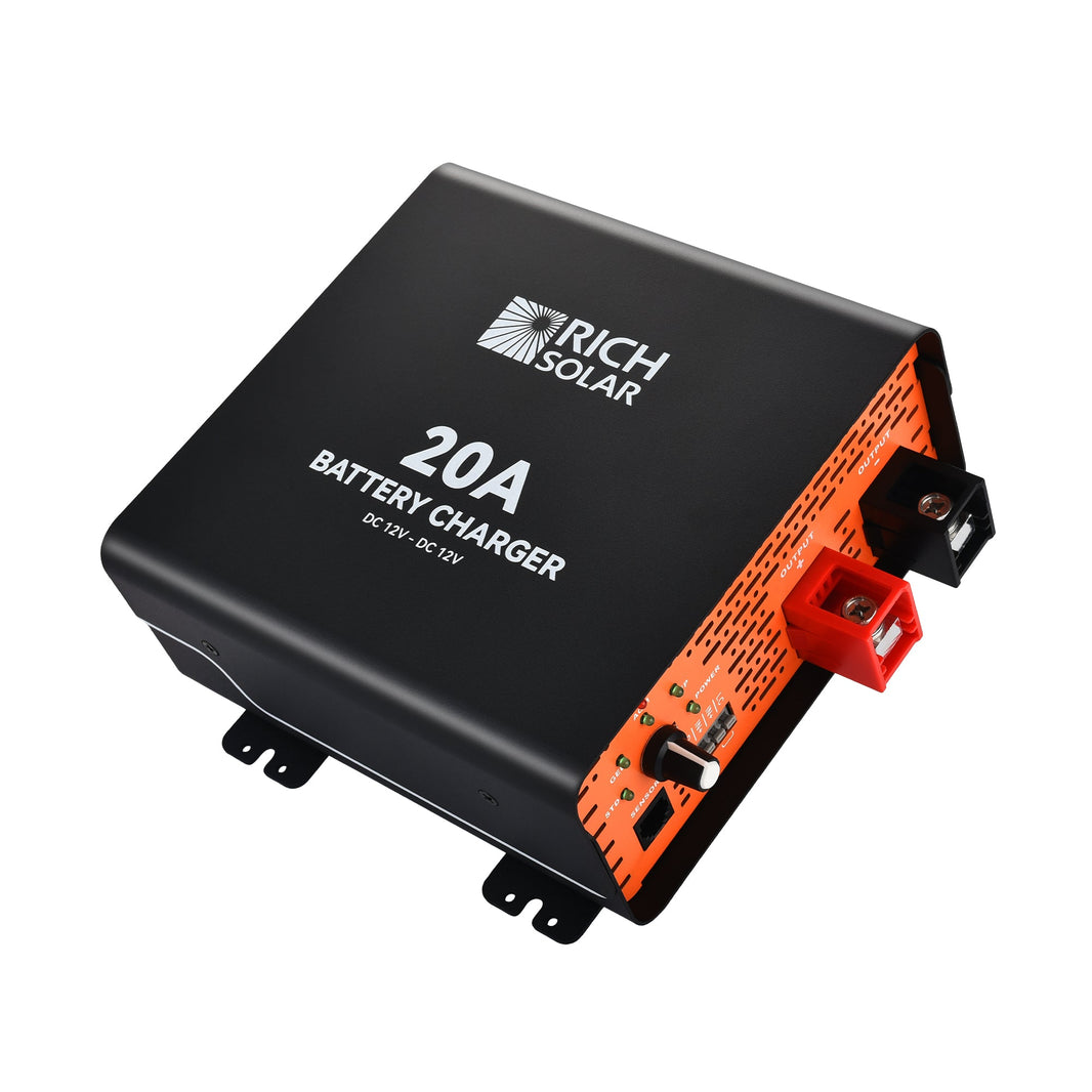 Rich Solar 12V 20A DC-DC Battery Charger for RV, Van, Boat, Off-Grid