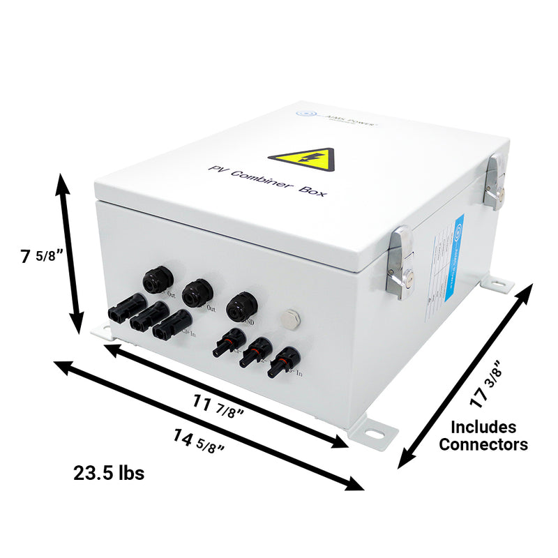AIMS Power 3-String Solar Combiner Box 60A, 1000V, Prewired - view 4