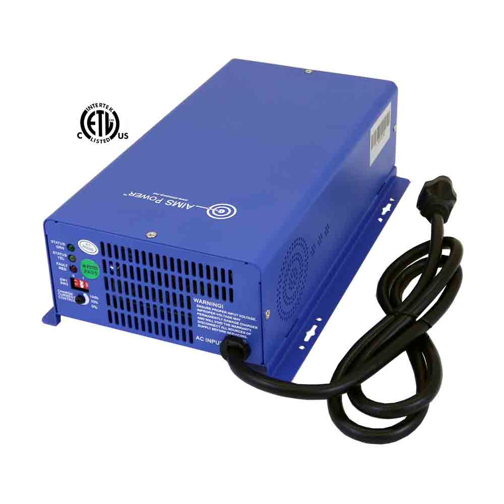 AIMS Power 12V/24V Selectable Converter Battery Charger, 120V Input