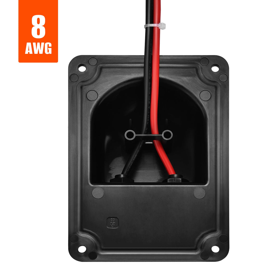 Rich Solar Cable Entry Plate Polypropylene Housing with UL 8AWG 600V Wires for Solar Panels on RVs, Boats, Cabins