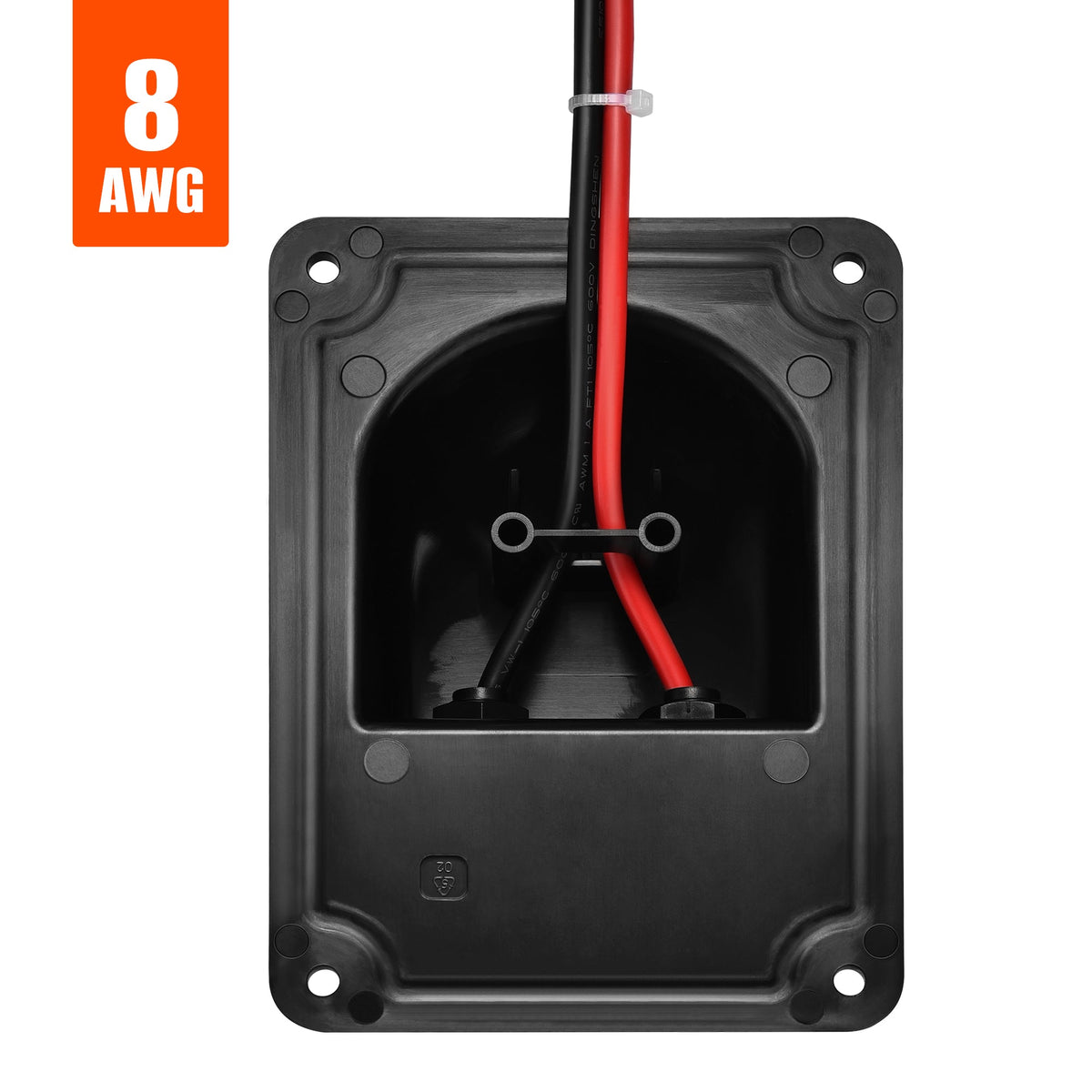 Rich Solar Cable Entry Plate Polypropylene Housing with UL 8AWG 600V Wires for Solar Panels on RVs, Boats, Cabins