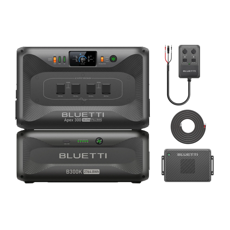 BLUETTI Apex 300 with B300K Charger 2 and DC Hub for RV