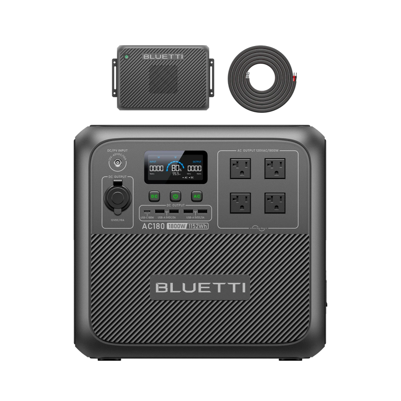 BLUETTI AC180 portable power station front view