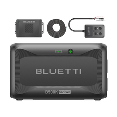 BLUETTI B500K expansion battery with Charger 2 and DC Hub