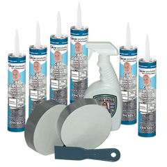 Dicor Seal-Tite Corner Seal Kit, 50 ft (2 Rolls + 6 Clear Cap Sealants)