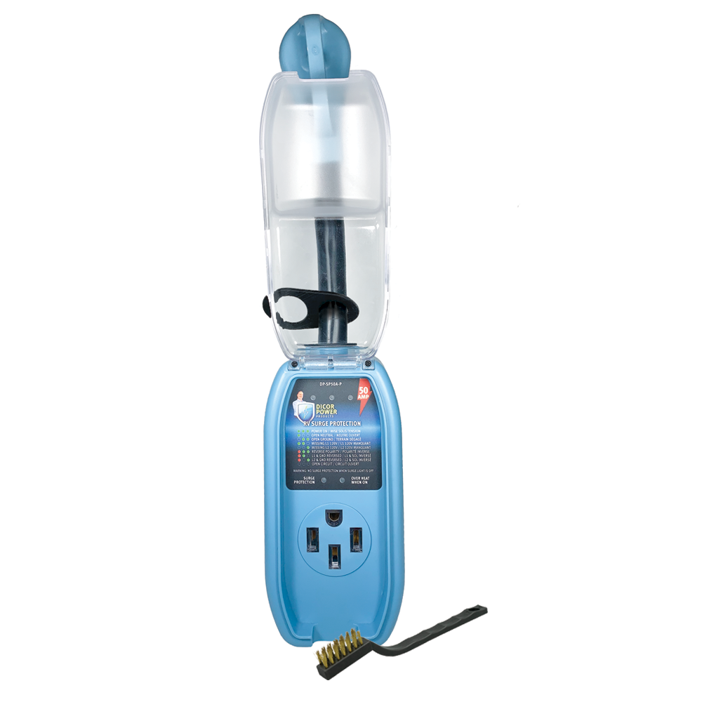 Dicor 50 Amp Pigtail RV Surge Protector, 5,000 Joules - DP-SP50A-P