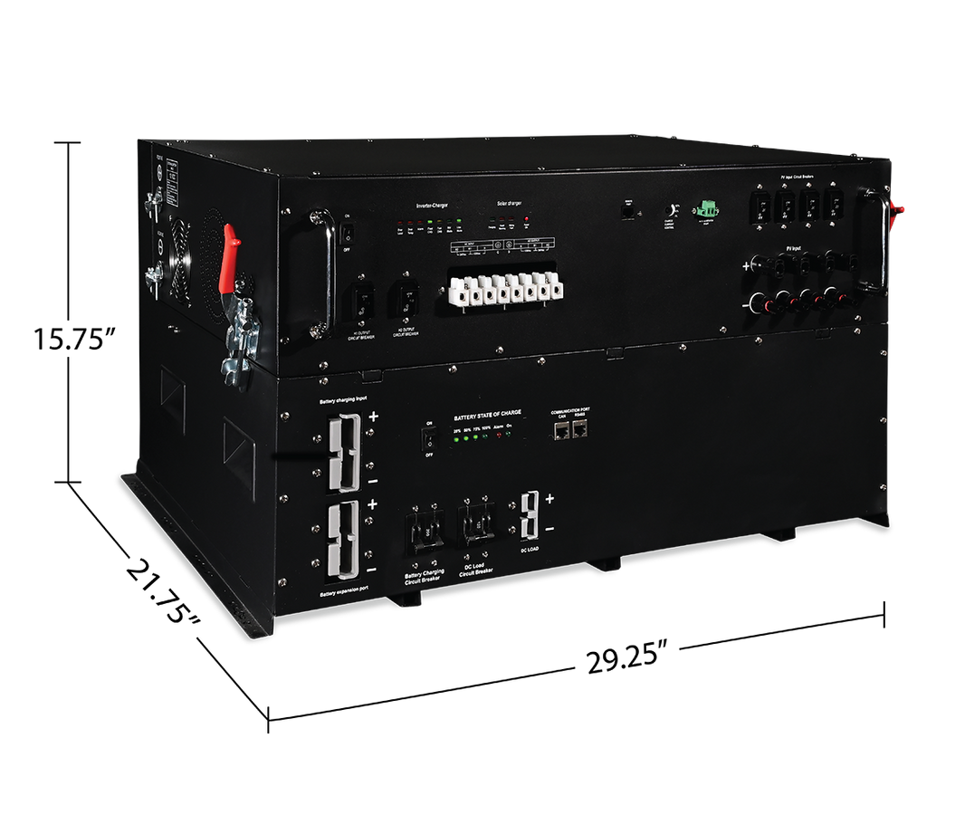 AIMS Power Onboard Solar Generator 5.12kWh, 3000W Inverter Charger - view 2
