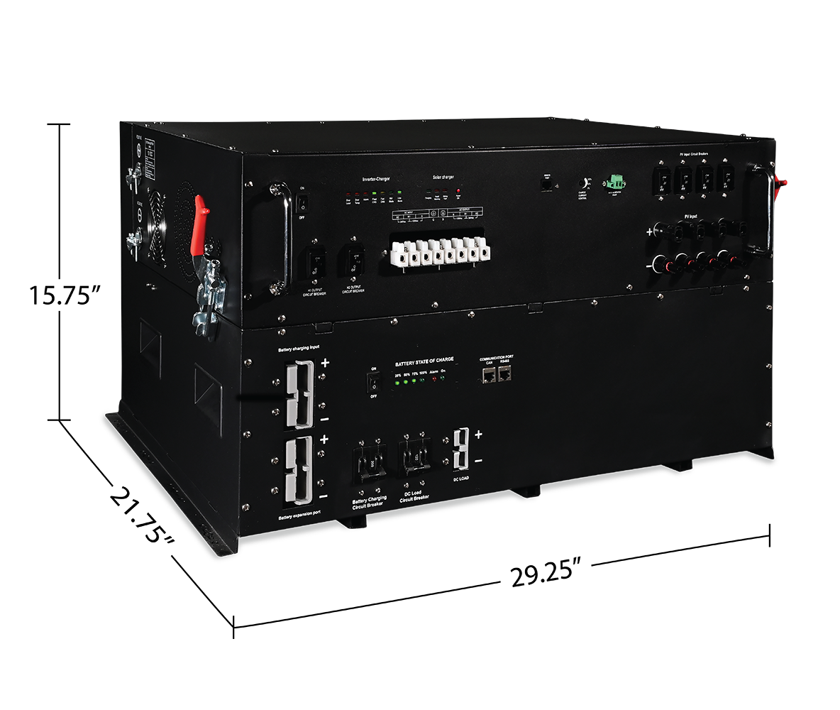 AIMS Power Onboard Solar Generator 5.12kWh, 3000W Inverter Charger - view 2