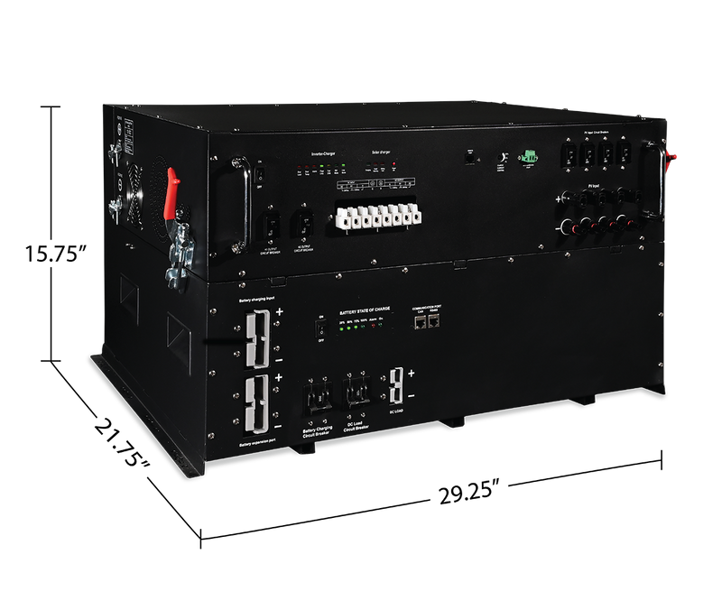 AIMS Power Onboard Solar Generator 5.12kWh, 3000W Inverter Charger - view 2