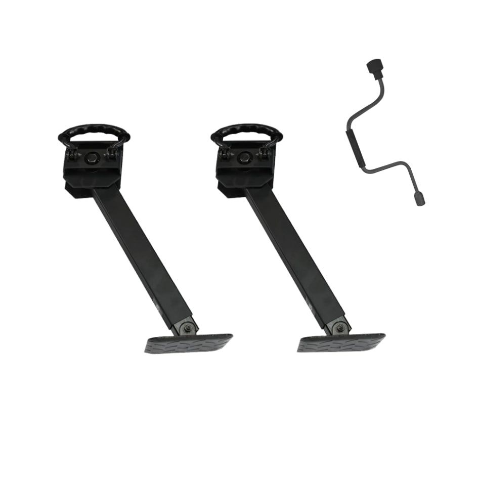 ARK drop down corner steadies Black Edition pair with handle