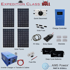 AIMS Power Bull Kit: 760W Solar, 3000W Inverter Charger, 5.12kWh