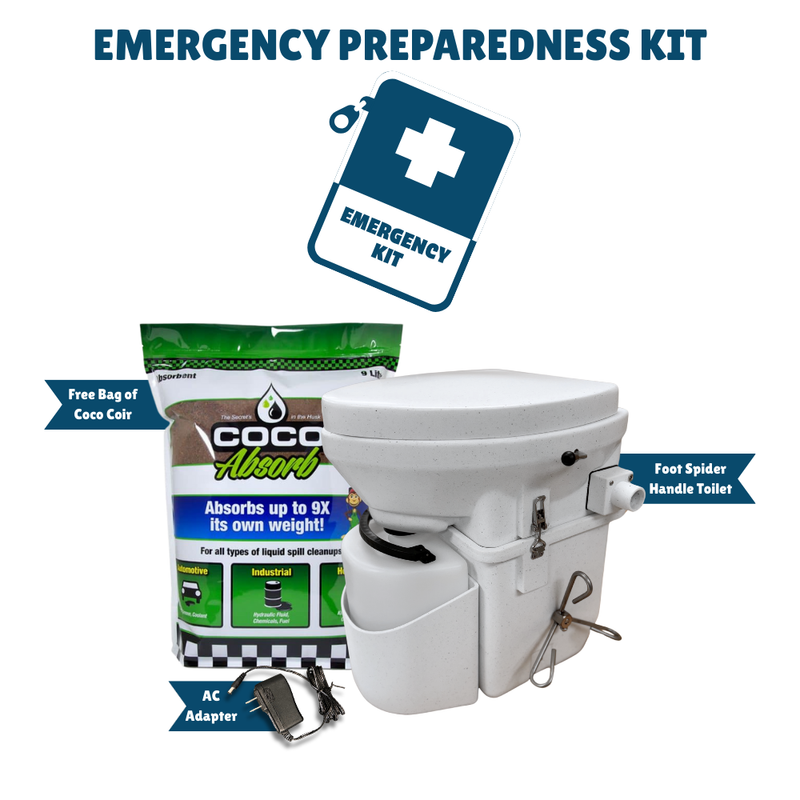 Nature's Head Emergency Preparedness Kit: Composting Toilet, Coco Coir & AC Adapter