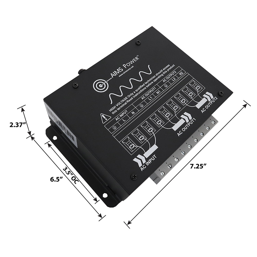 AIMS Power Energy Management Switch, Two Loads on One 20A Circuit - view 2