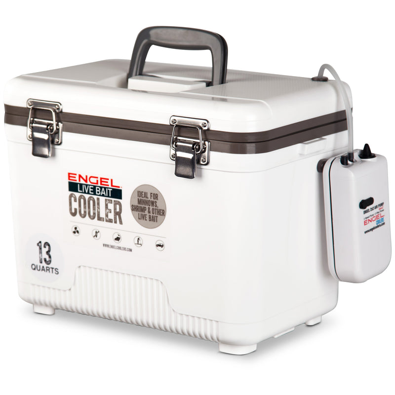 Engel 7.5 Qt Live Bait Cooler with Pull-Out Net and Air Pump