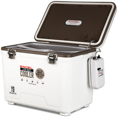 Engel 19 Qt Live Bait Cooler with Pull-Out Net and Air Pump
