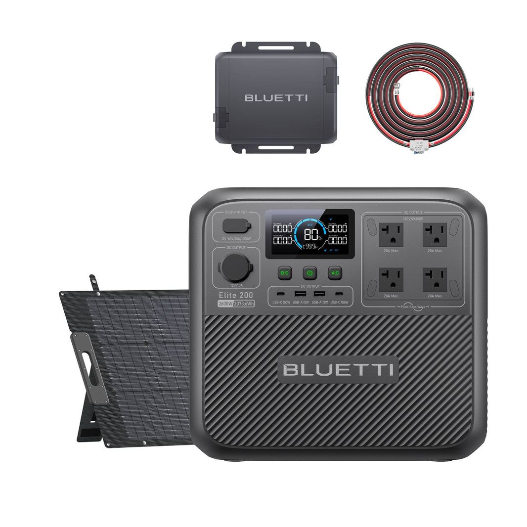 BLUETTI Elite 200 V2 with 200W panel and Charger 1