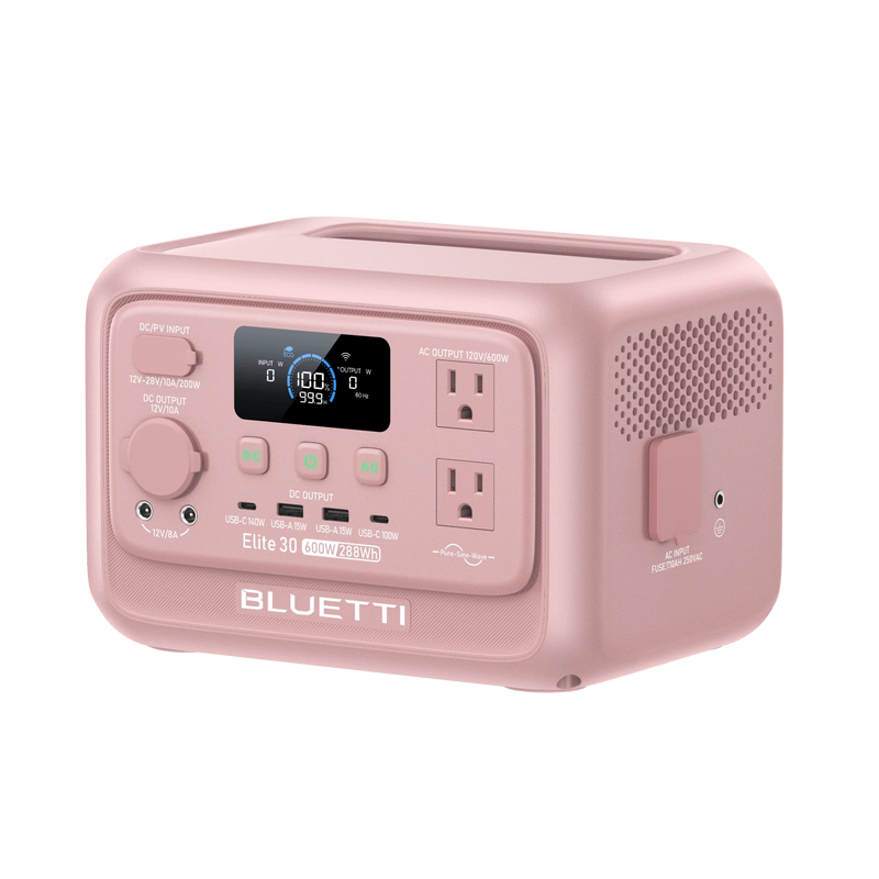BLUETTI Elite 30 V2 Blush Pink with 60W solar panel