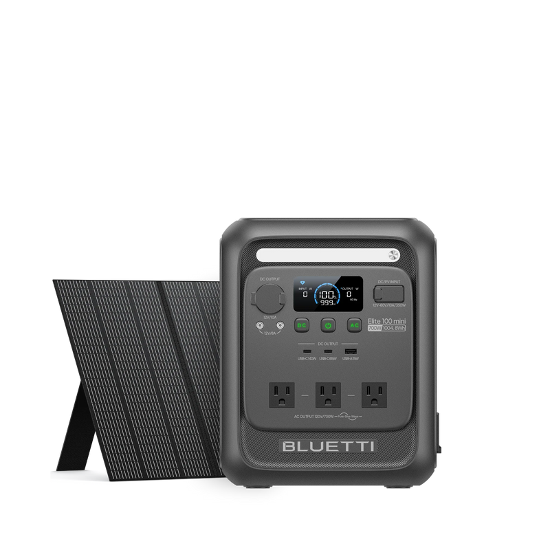 BLUETTI Elite 100 mini power station with 350W solar panel