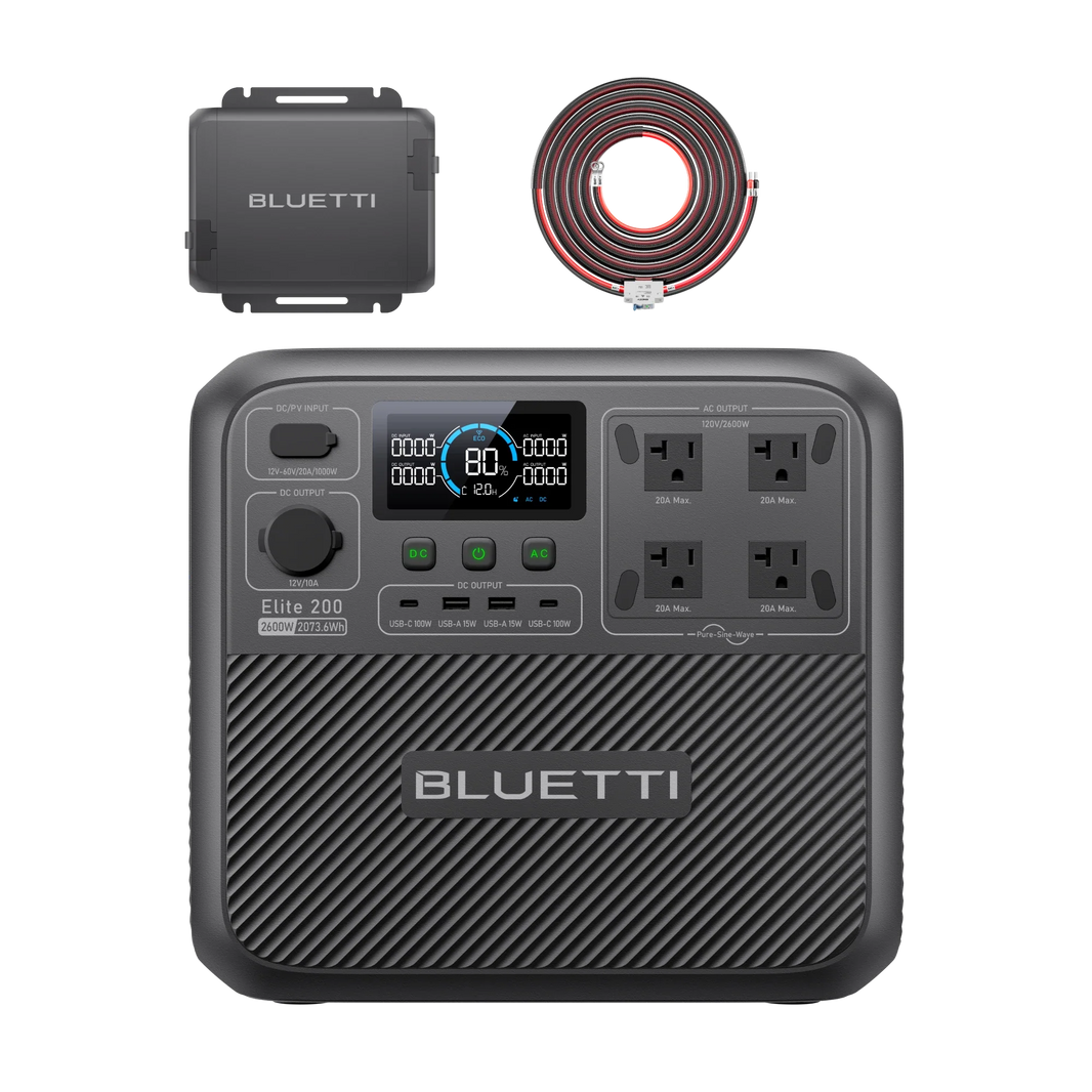 BLUETTI Elite 200 V2 power station with Charger 1 charger