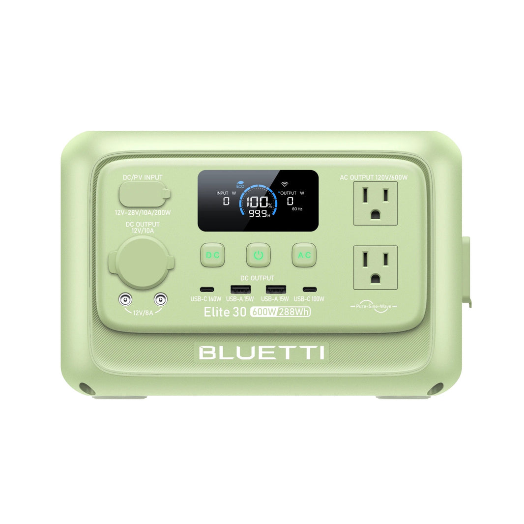 BLUETTI Elite 30 V2 Meadow Green with 100W solar panel