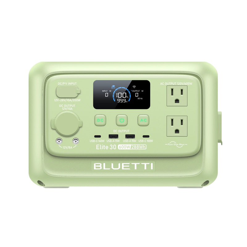 BLUETTI Elite 30 V2 Meadow Green with 100W solar panel