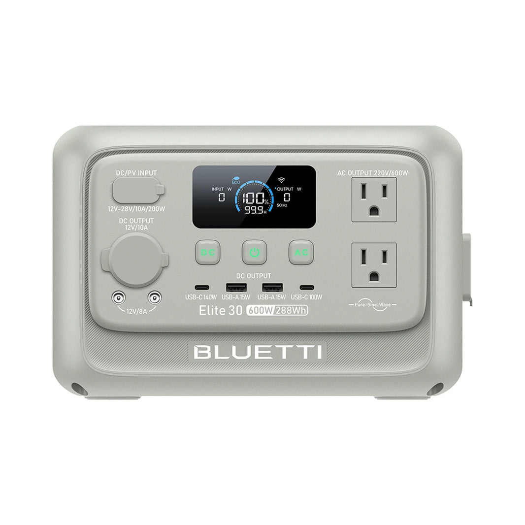 BLUETTI Elite 30 V2 Light Sand Grey with 100W solar panel