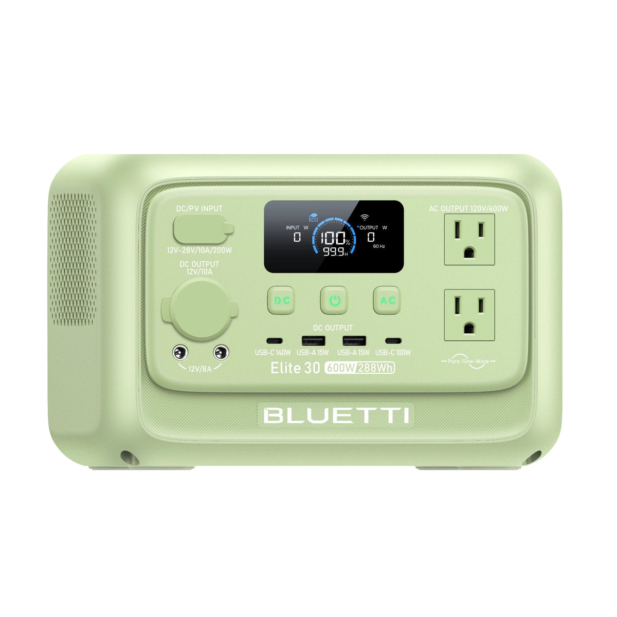 BLUETTI Elite 30 V2 Meadow Green with 100W solar panel
