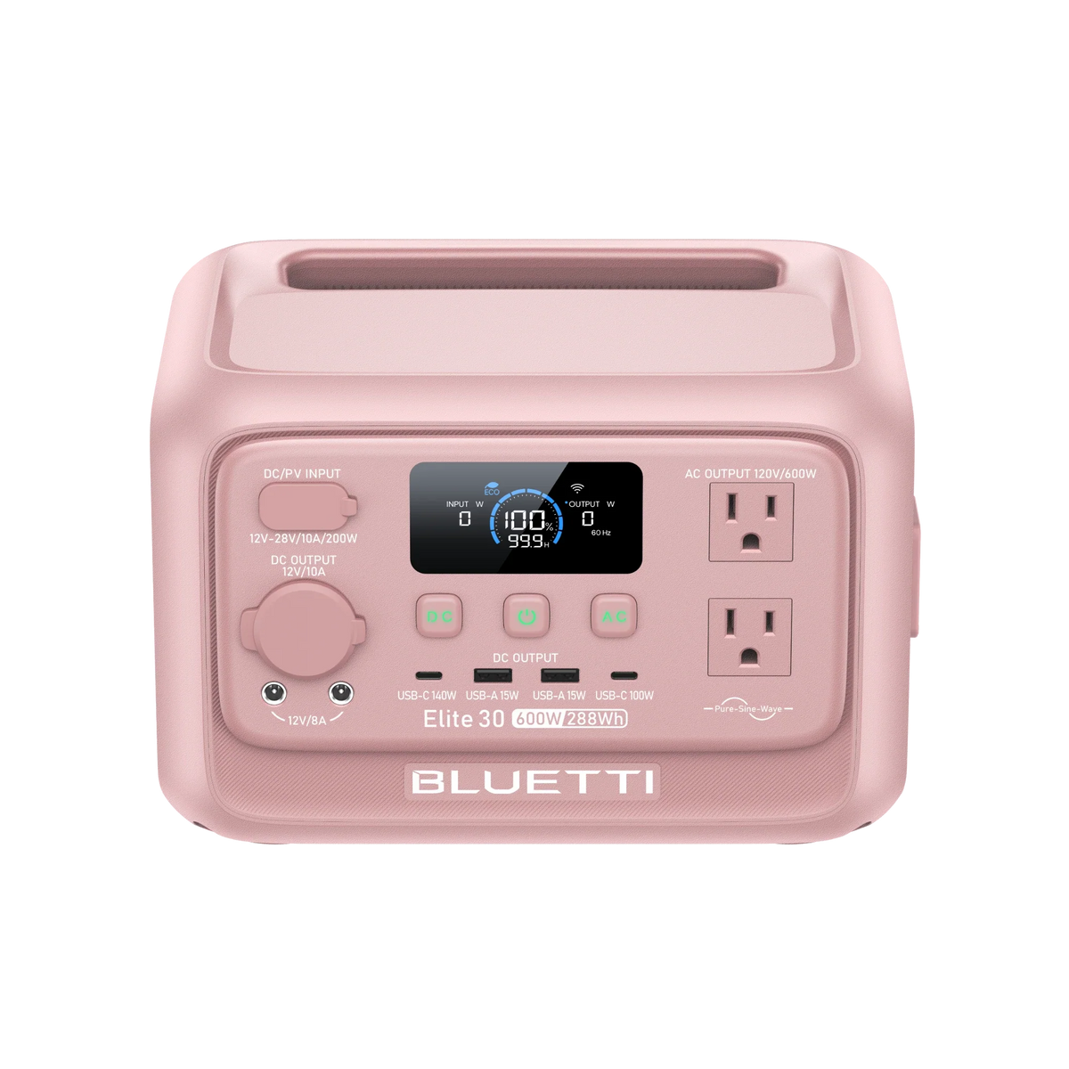 BLUETTI Elite 30 V2 Blush Pink with 60W solar panel