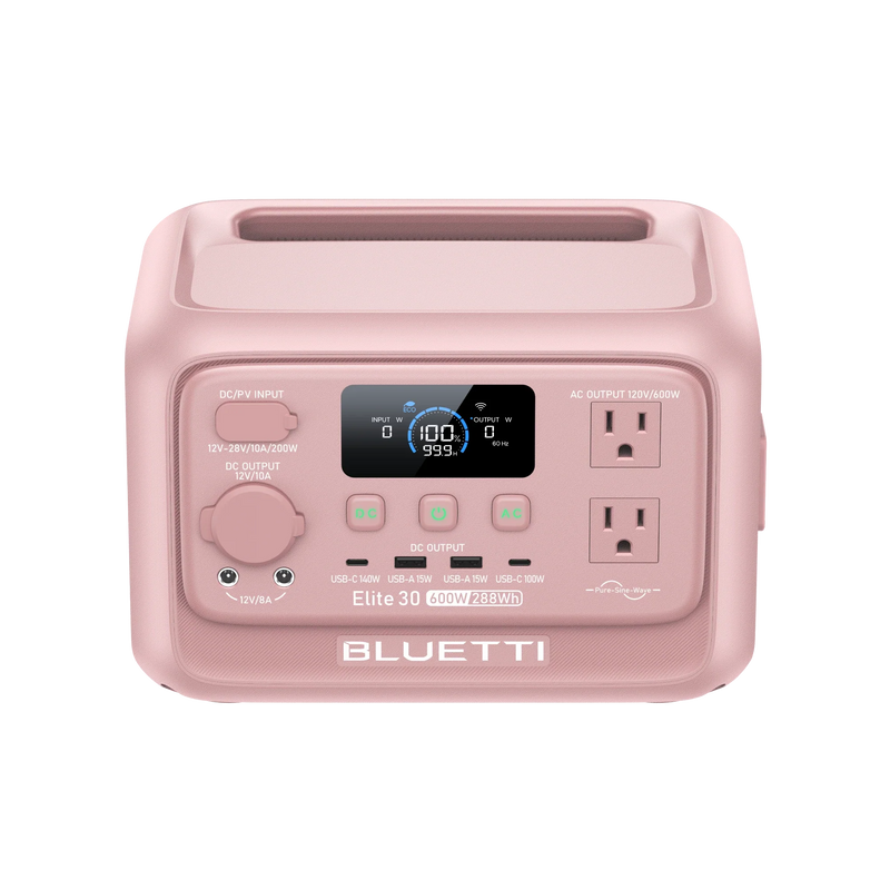 BLUETTI Elite 30 V2 Blush Pink with 60W solar panel