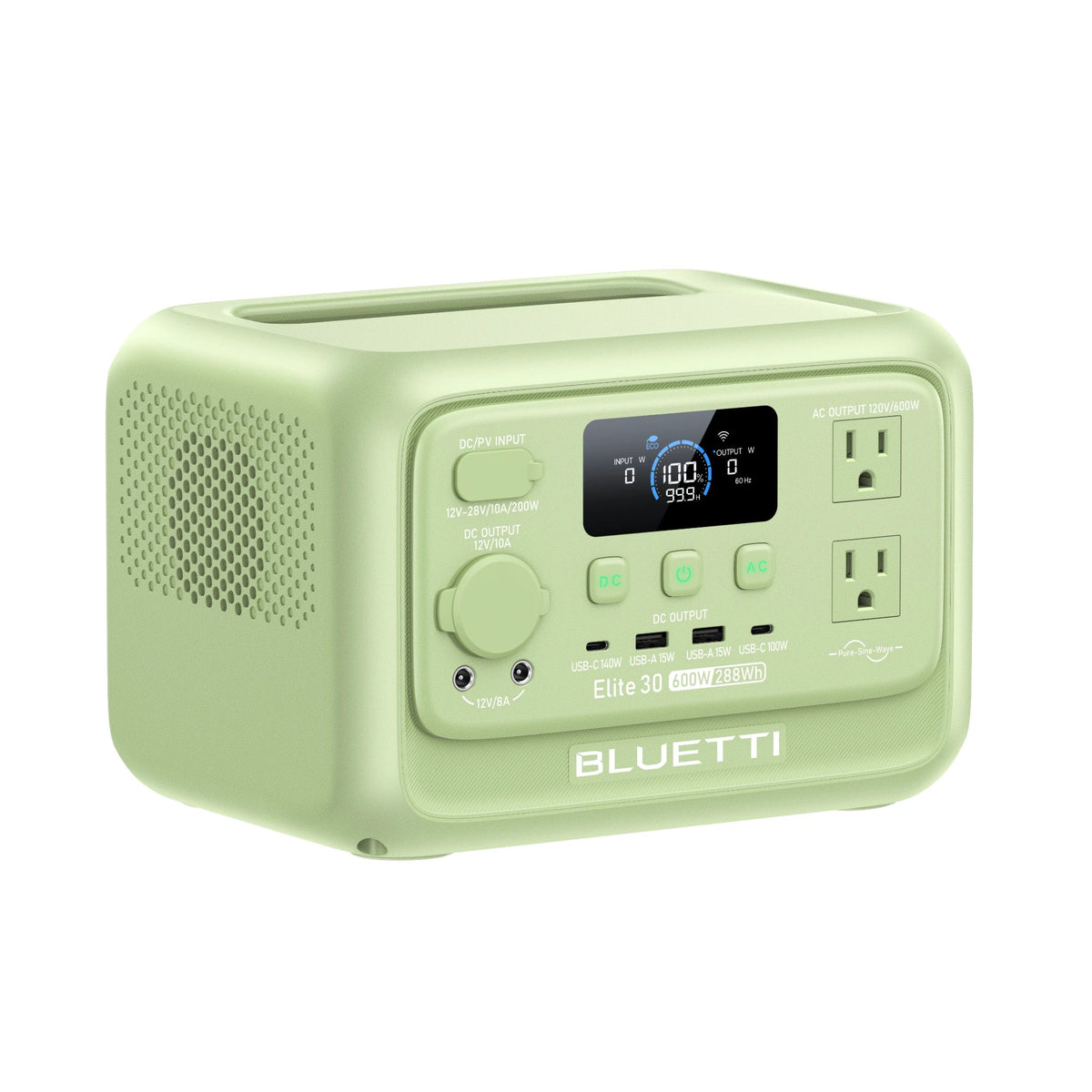 BLUETTI Elite 30 V2 Meadow Green with 100W solar panel
